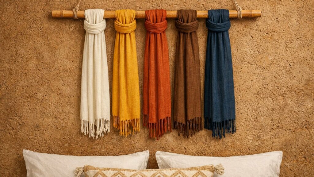 Décoration des chambres de l'auberge La Vallée des Dunes, près de Merzouga
