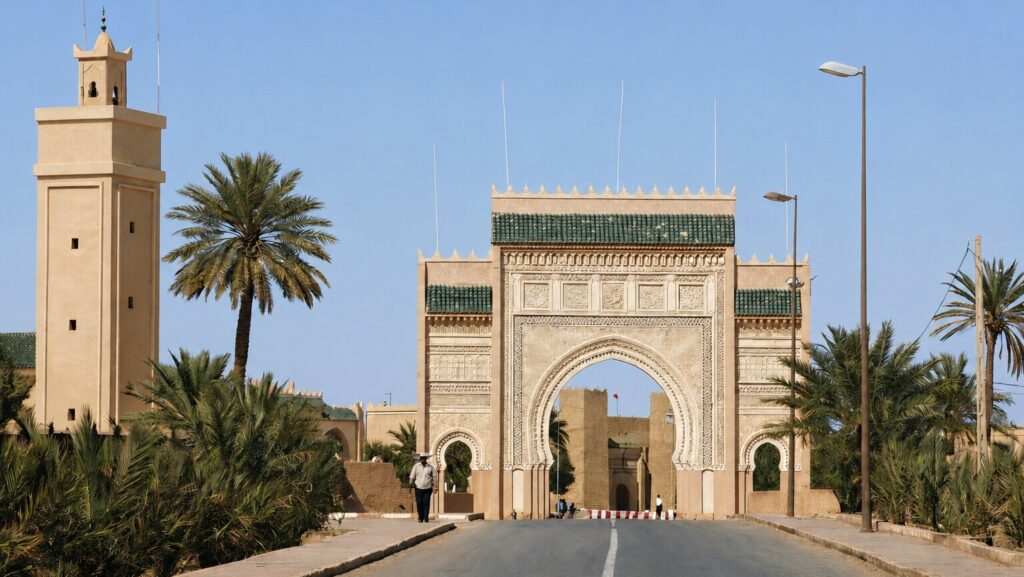 Porte d'entrée de la ville de Rissani, près de Merzouga